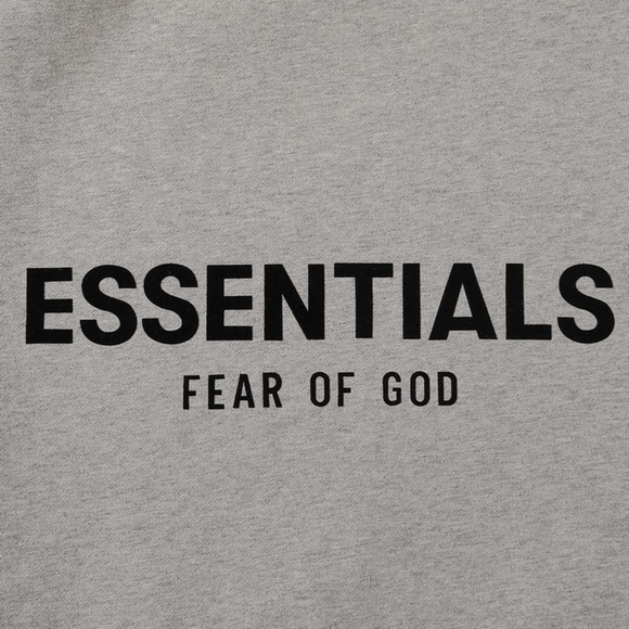 ESSENTIALS FEAR FOG GOD DARK OATMEAL PULLOVER HOODIE SIZE L - Picture 5 of 9